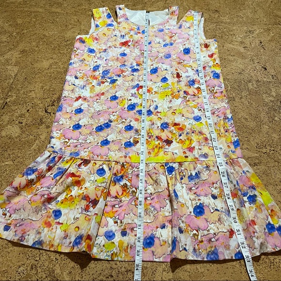Cluny by Cynthia Steffe Cutout Shoulder Floral Print Flounce Dress NWT Sz 6 - Picture 16 of 16